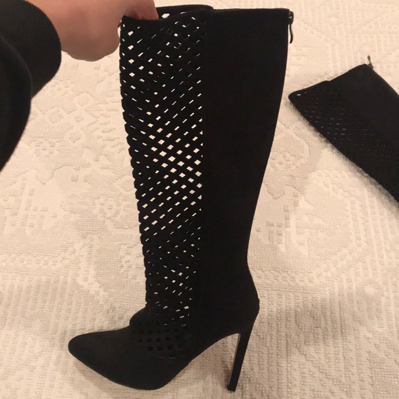 [Heart Soul] Suede Tall Black Boots | Size 9 - Picture 3 of 7